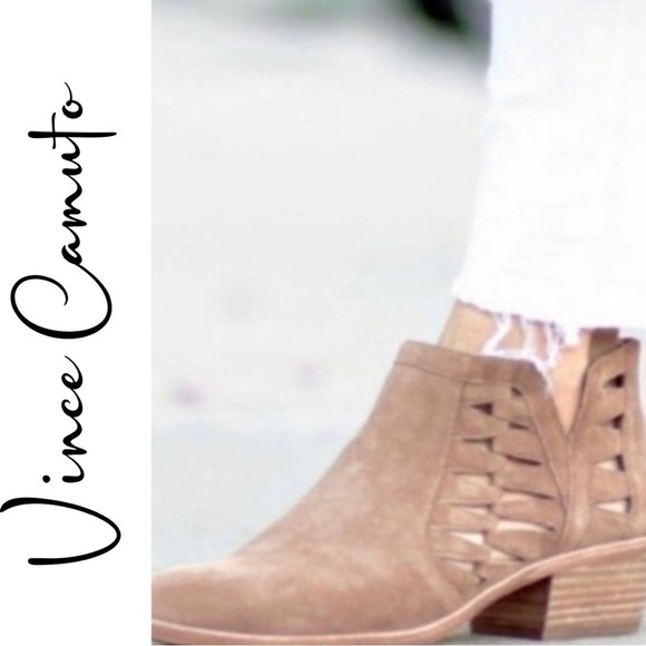 Vince Camuto Peera Soft Suede Leather Short Ankle Booties - Picture 1 of 10